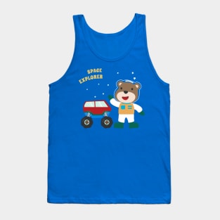 Cute bear astronaut. Tank Top